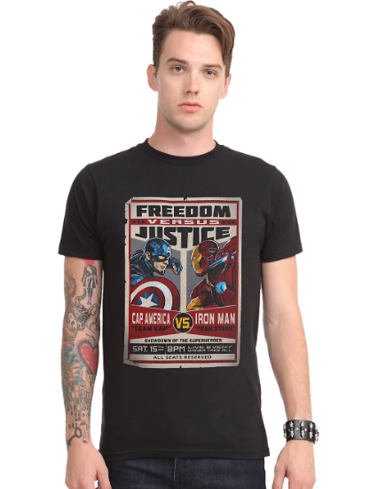 captain america vs iron man shirt